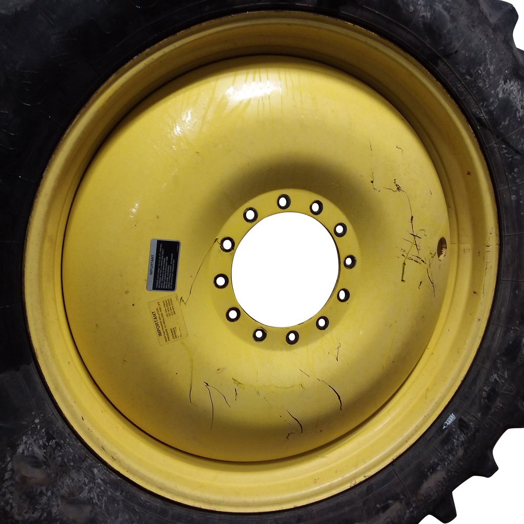 13"W x 46"D, John Deere Yellow 10-Hole Bubble Disc