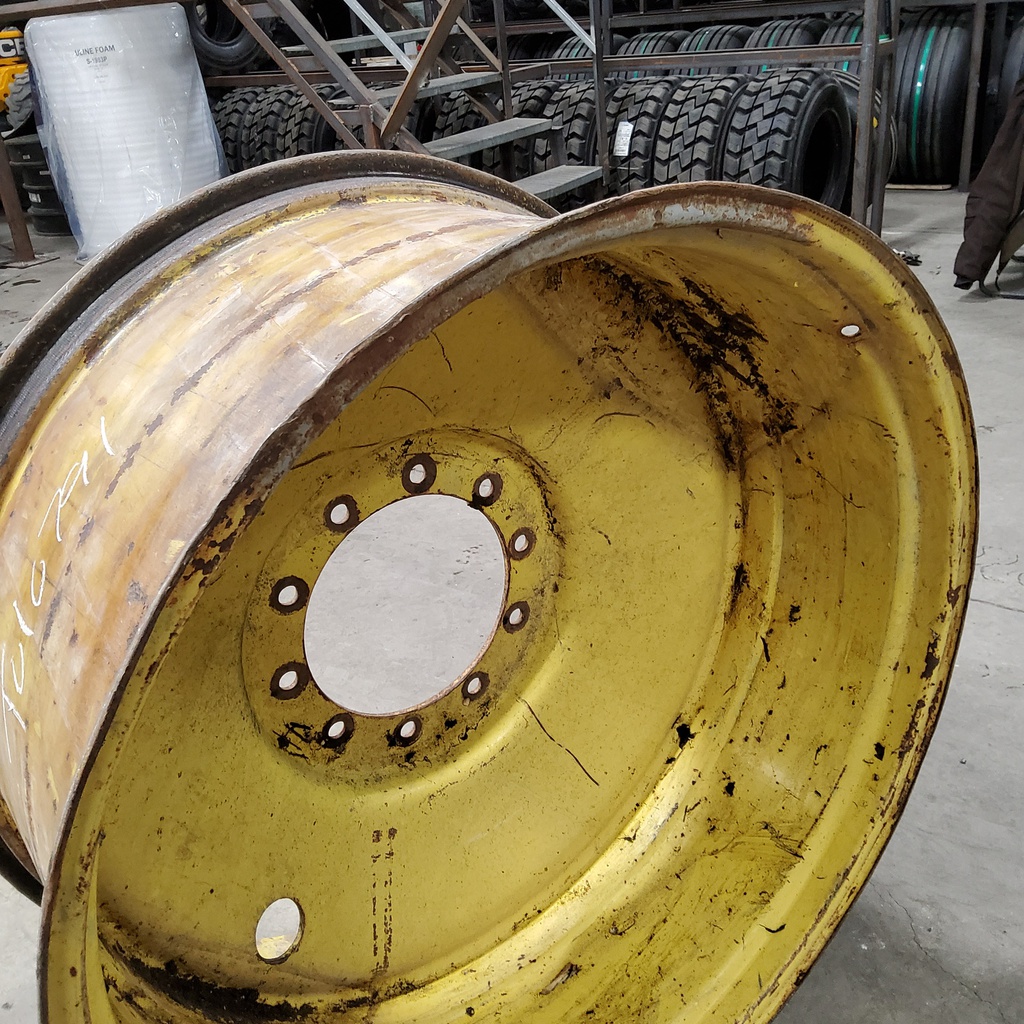 18"W x 38"D, John Deere Yellow 10-Hole Formed Plate