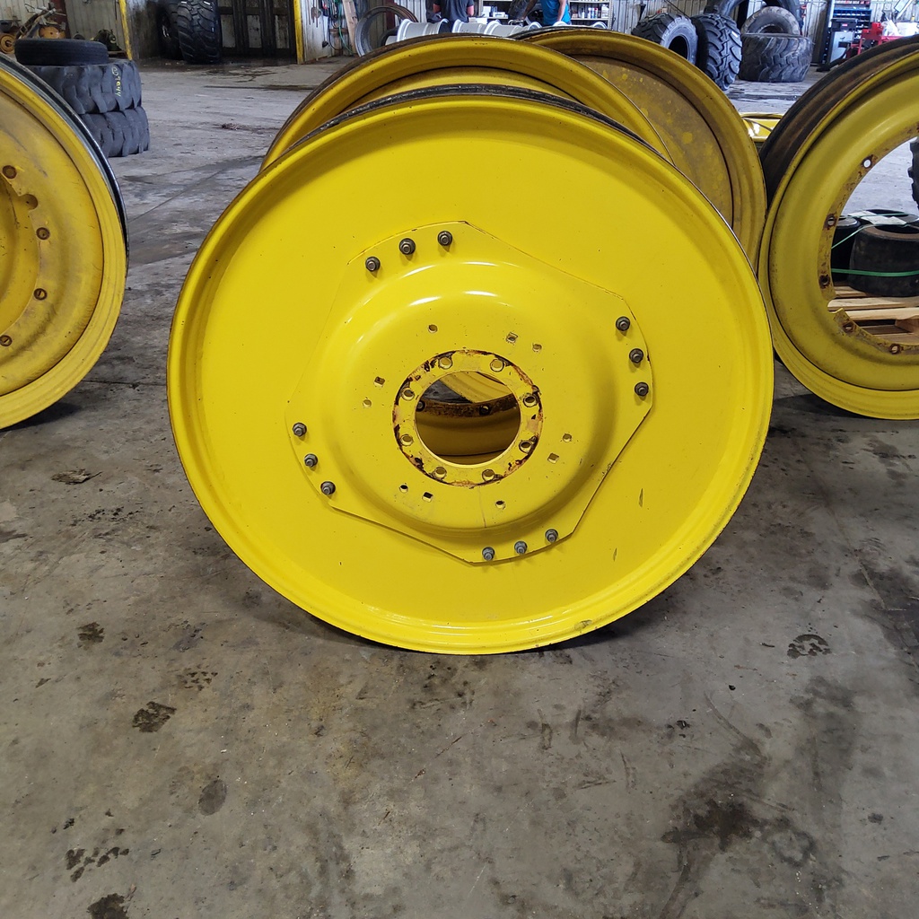 8"W x 48"D, John Deere Yellow 12-Hole Stub Disc (groups of 3 bolts)