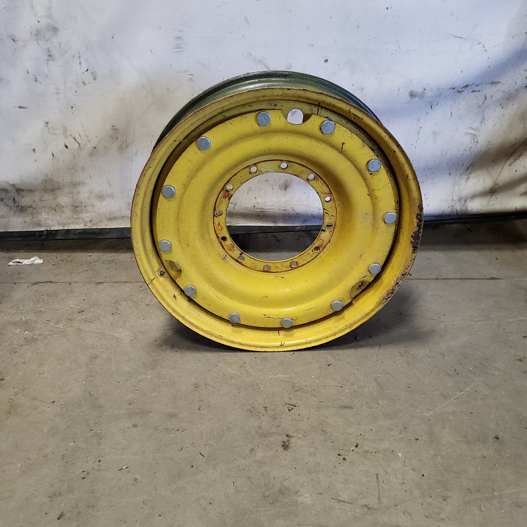 10"W x 38"D, John Deere Yellow 12-Hole Stub Disc