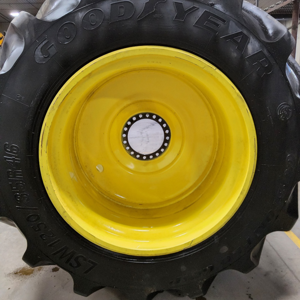 44"W x 46"D, John Deere Yellow 20-Hole Formed Plate