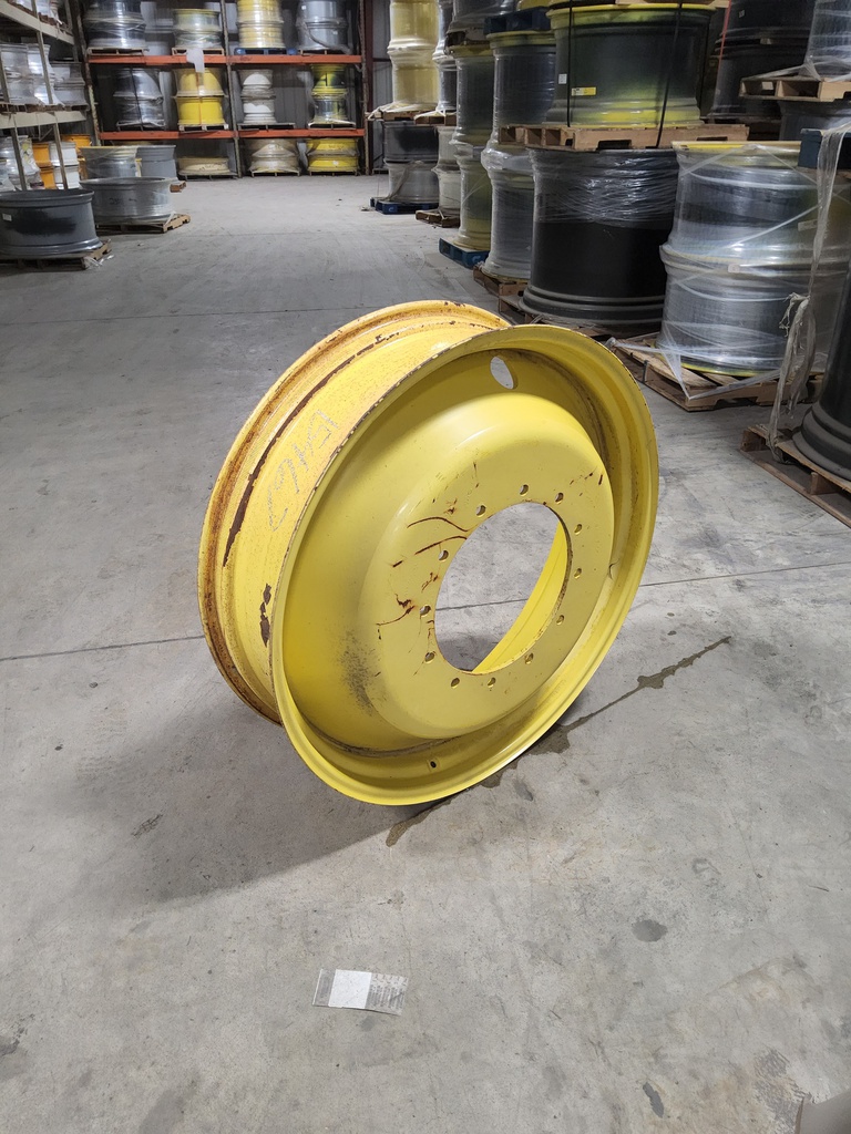 10"W x 38"D, John Deere Yellow 12-Hole Formed Plate