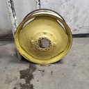 16"W x 38"D, John Deere Yellow 9-Hole Stamped Plate