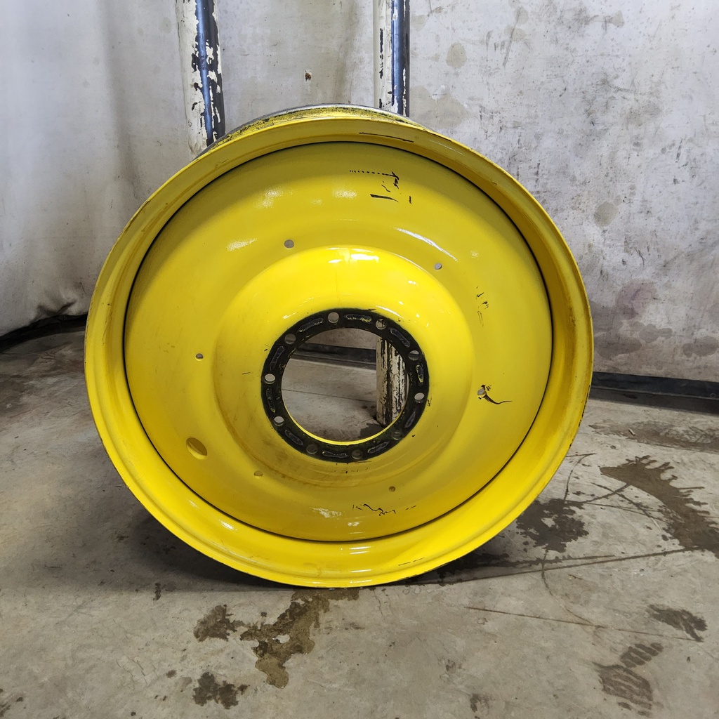 20"W x 42"D, John Deere Yellow 10-Hole Formed Plate W/Weight Holes