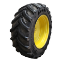 LSW 680/55R42 Goodyear Farm OptiTorque R-1 on John Deere Yellow 12-Hole Formed Plate Sprayer 75%