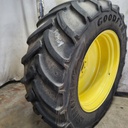 LSW 680/55R42 Goodyear Farm OptiTorque R-1 on John Deere Yellow 12-Hole Formed Plate Sprayer 75%