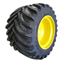 LSW 1400/30R46 Goodyear Farm Optitrac R-1W on John Deere Yellow 20-Hole Formed Plate 99%