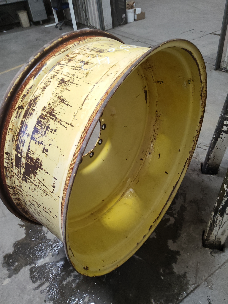 16"W x 42"D, John Deere Yellow 10-Hole Formed Plate