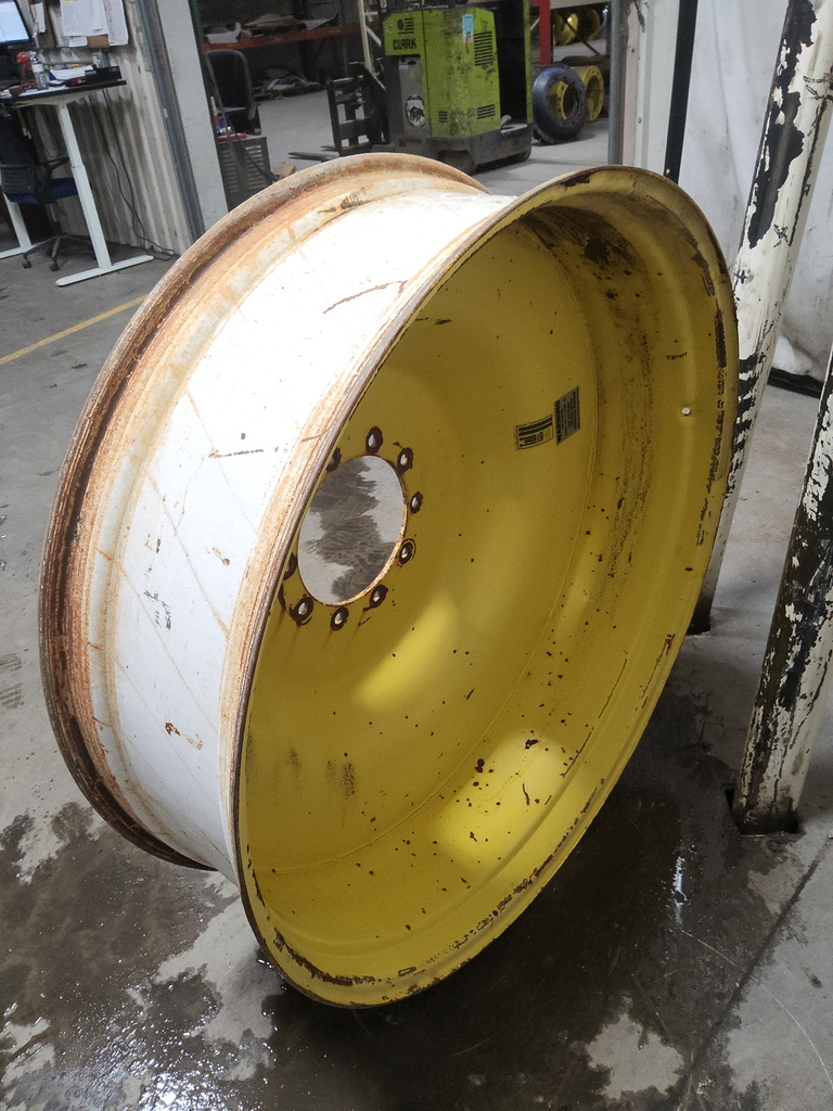 13"W x 46"D, John Deere Yellow 10-Hole Formed Plate