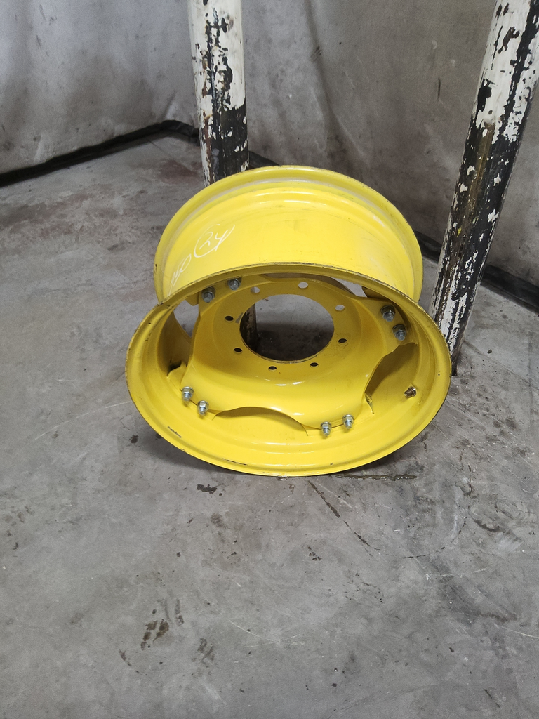 12"W x 24"D, John Deere Yellow 8-Hole Rim with Clamp/U-Clamp (groups of 2 bolts)