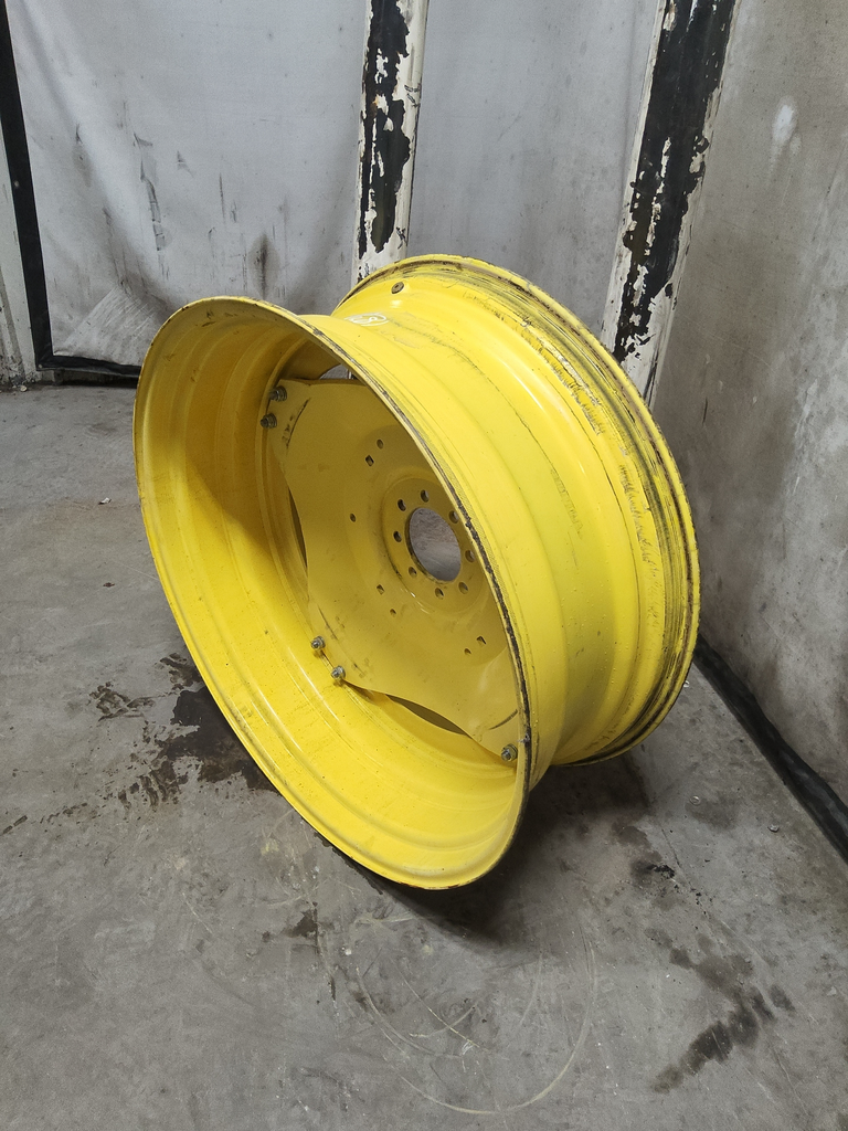 15"W x 38"D, John Deere Yellow 8-Hole Rim with Clamp/U-Clamp (groups of 2 bolts)