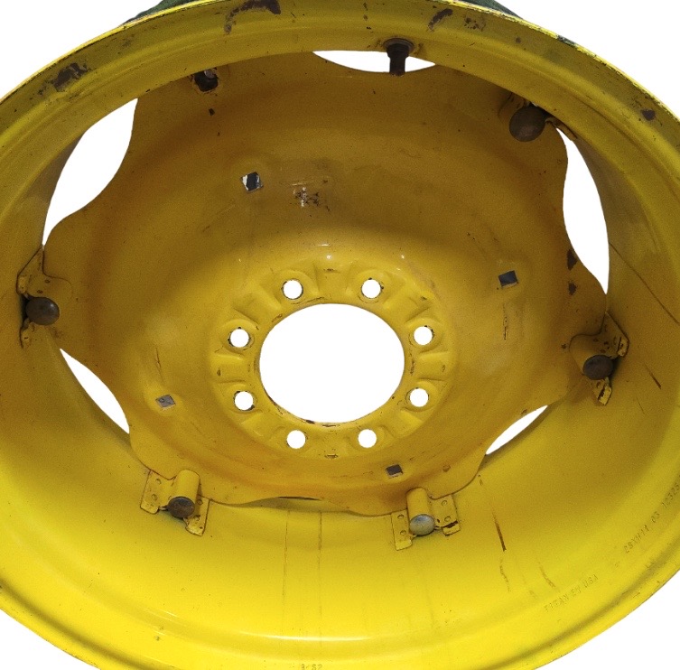 8-Hole Rim with Clamp/Loop Style Center for 28" Rim, John Deere Yellow