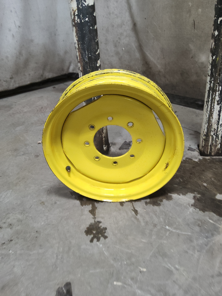 5.5"W x 18"D, John Deere Yellow 8-Hole Stamped Plate