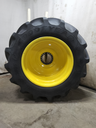 LSW 1250/35R46 Goodyear Farm Custom Flo Grip R-2 on John Deere Yellow 20-Hole Formed Plate 90%