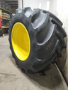 LSW 1250/35R46 Goodyear Farm Custom Flo Grip R-2 on John Deere Yellow 20-Hole Formed Plate 90%