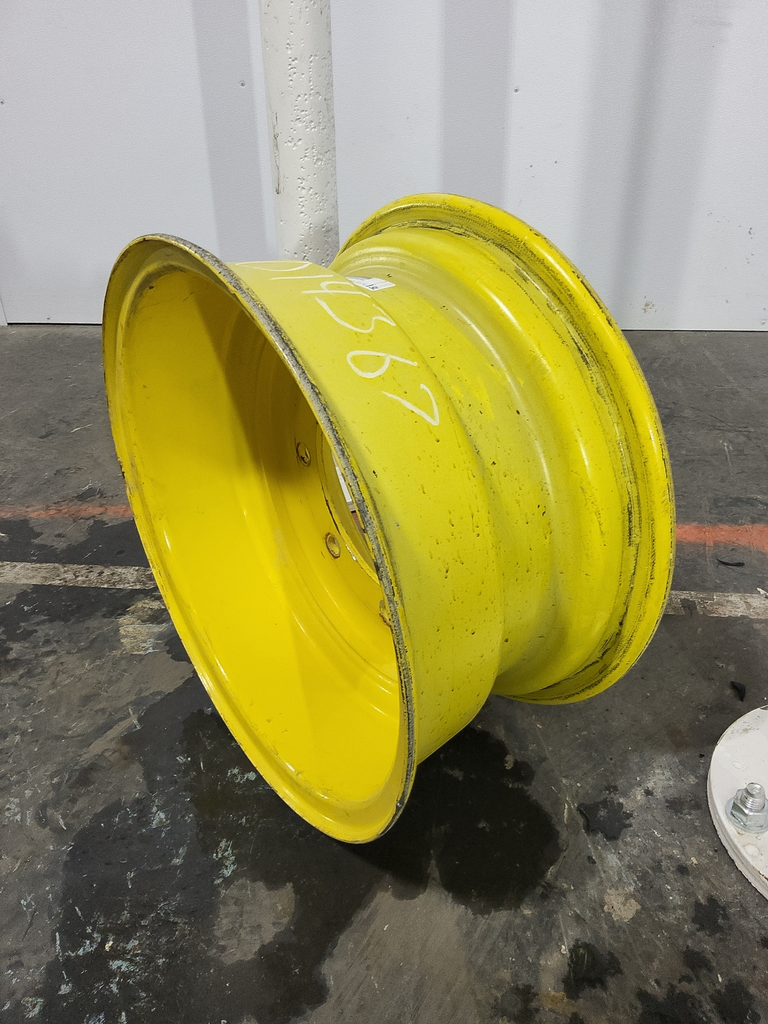 9"W x 18"D, John Deere Yellow 8-Hole Formed Plate