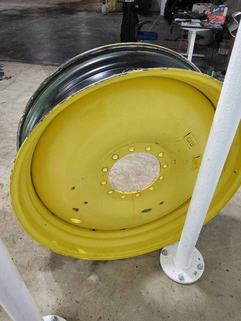 13"W x 46"D, John Deere Yellow 12-Hole Bubble Disc