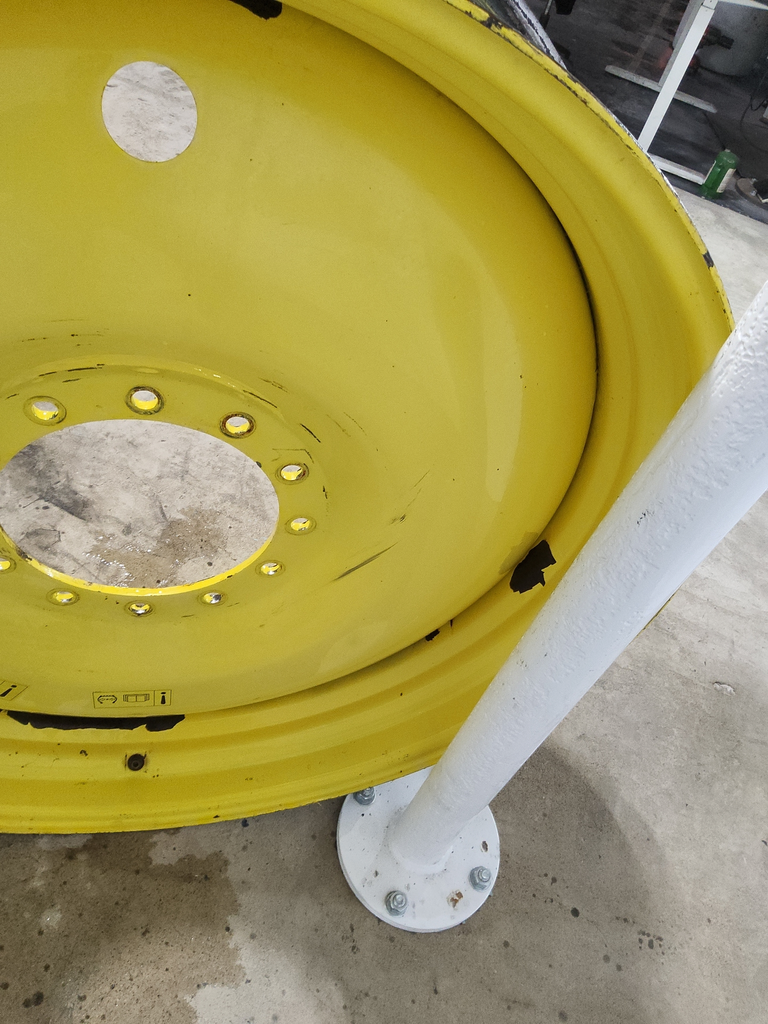 13"W x 46"D, John Deere Yellow 12-Hole Bubble Disc