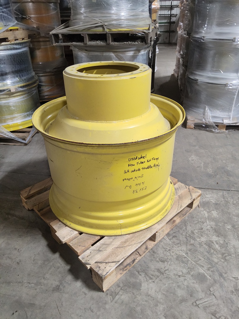 25"W x 38"D, John Deere Yellow 16-Hole Straddle Dual