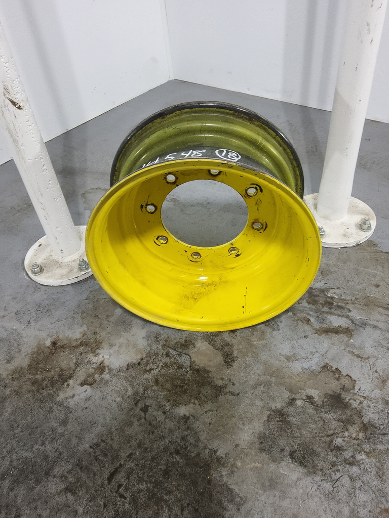 9"W x 18"D, John Deere Yellow 8-Hole Formed Plate