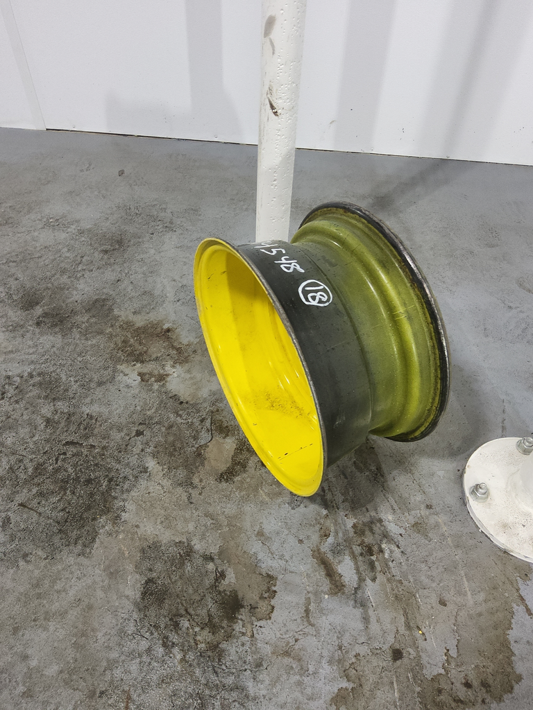 9"W x 18"D, John Deere Yellow 8-Hole Formed Plate