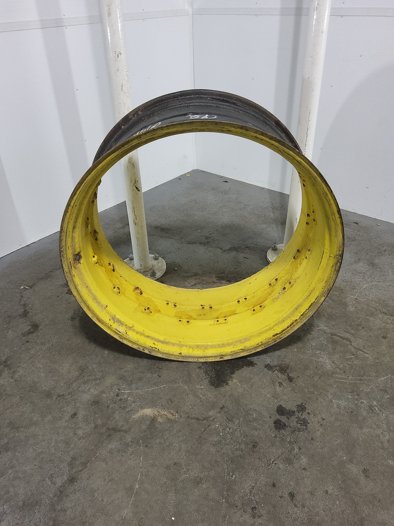 18"W x 38"D, John Deere Yellow 0-Hole Double Bevel