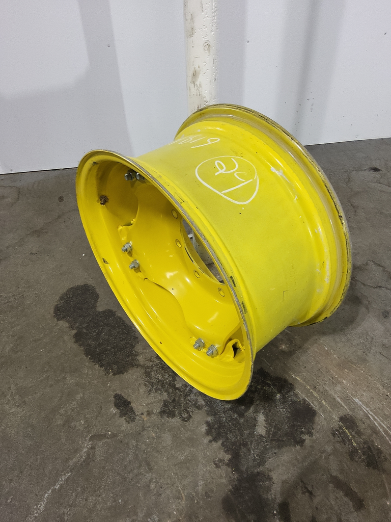 12"W x 24"D, John Deere Yellow 8-Hole Rim with Clamp/U-Clamp (groups of 2 bolts)