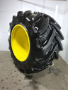 LSW 1250/35R46 Goodyear Farm Custom Flo Grip R-2 on John Deere Yellow 20-Hole Formed Plate 85%