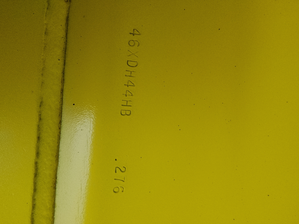 44"W x 46"D, John Deere Yellow 20-Hole Formed Plate