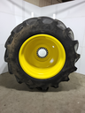 LSW 1250/35R46 Goodyear Farm Custom Flo Grip R-2 on John Deere Yellow 20-Hole Formed Plate 99%