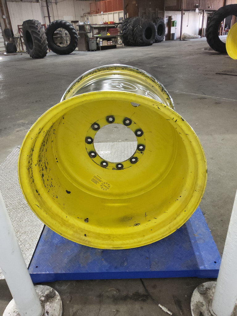 27"W x 32"D, John Deere Yellow 10-Hole Formed Plate