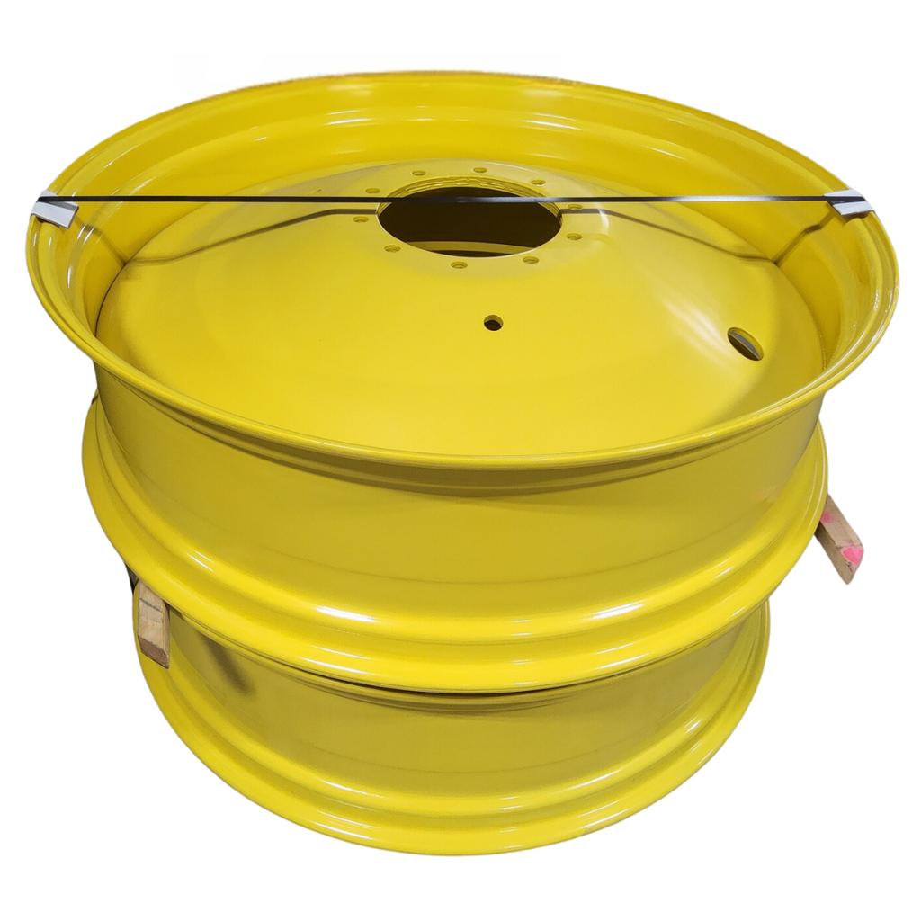 13"W x 46"D, John Deere Yellow 10-Hole Formed Plate