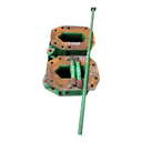 11.75"L Combine Frame Extension for John Deere Combine "S" Series ("D"22/22 spline drive shafts), John Deere Green