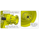 10-Hole 10"L Hub Extension, John Deere Yellow