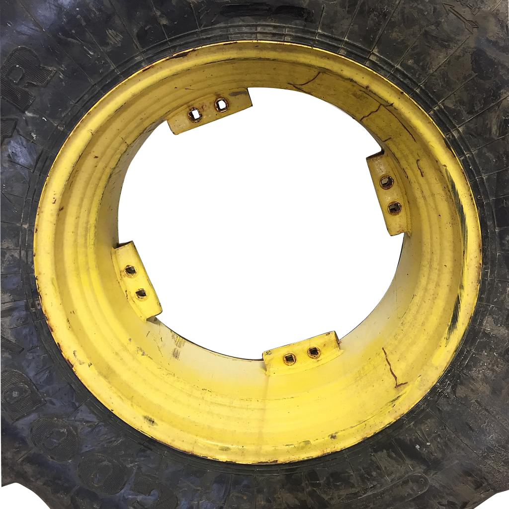 15"W x 30"D, John Deere Yellow 8-Hole Rim with Clamp/U-Clamp (groups of 2 bolts)