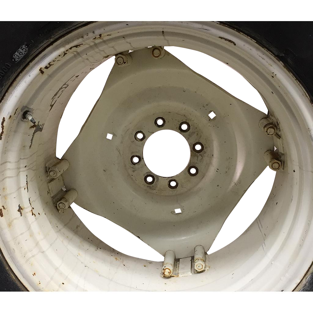 8-Hole Rim with Clamp/Loop Style (groups of 2 bolts) Center for 28" - 30" Rim, New Holland White