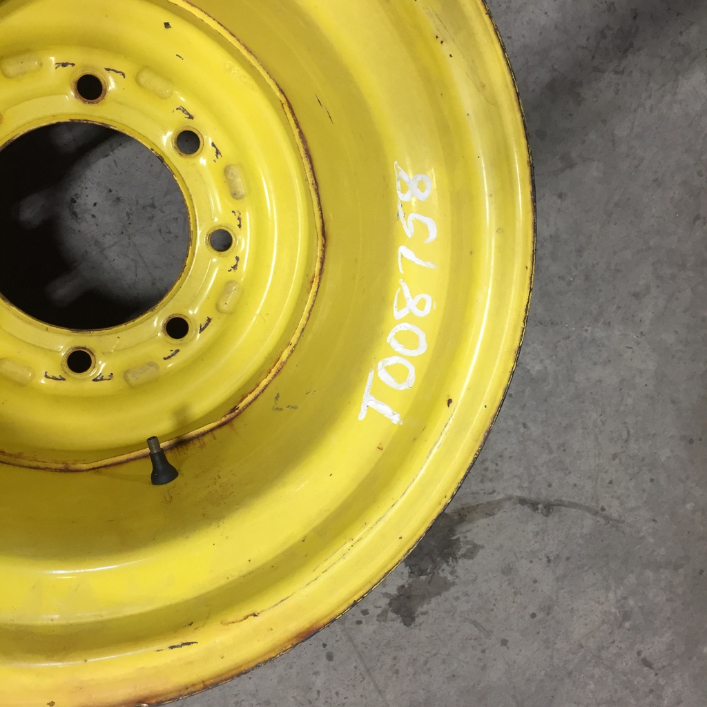 18"W x 16.1"D, John Deere Yellow 8-Hole Formed Plate