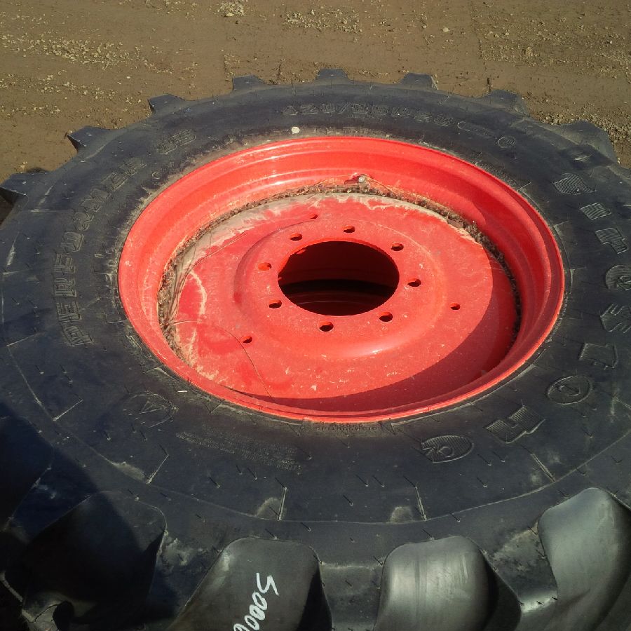 14"W x 28"D, Kubota Orange 8-Hole Formed Plate