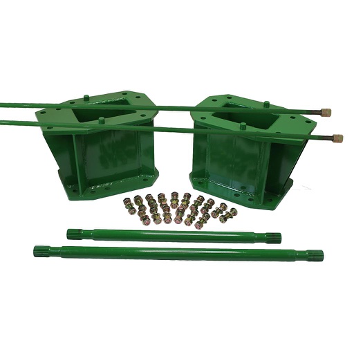 [49444] 15.5"L Combine Frame Extension for John Deere Combine "S" Series ("D"22/22 spline drive shafts), John Deere Green