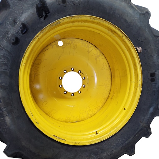 [WT009726] 25"W x 46"D, John Deere Yellow 10-Hole Formed Plate