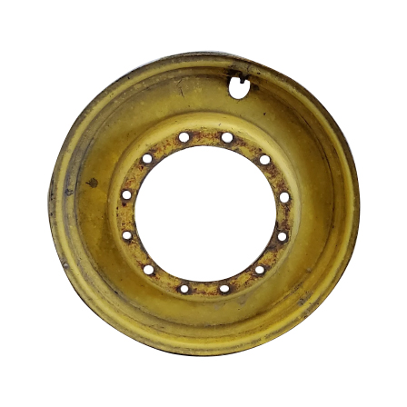 [T010107RIM-NRW] 13"W x 30"D, John Deere Yellow 12-Hole Formed Plate