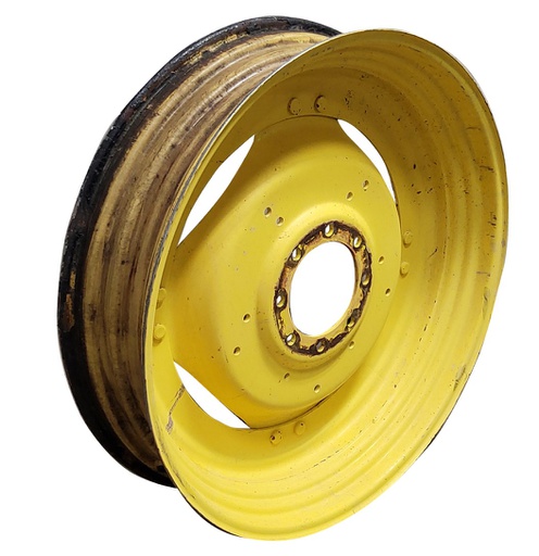 [T010432RIM-NRW] 10"W x 42"D, John Deere Yellow 8-Hole Stub Disc (groups of 2 bolts)