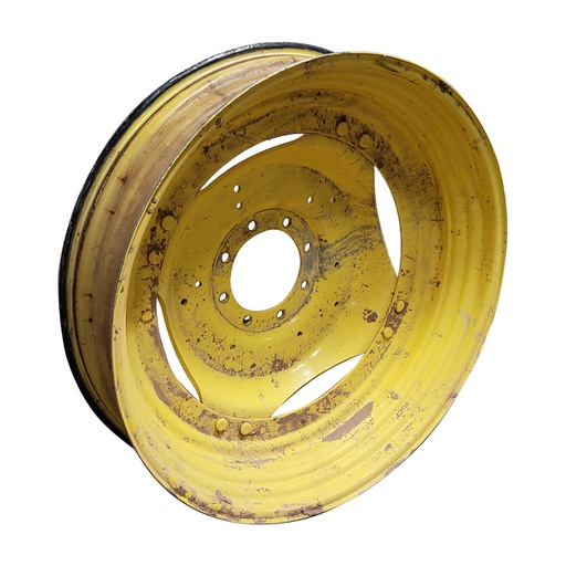 [T010442CTR-NRW] 8-Hole Stub Disc (groups of 2 bolts) Center for 42"-54" Rim, John Deere Yellow