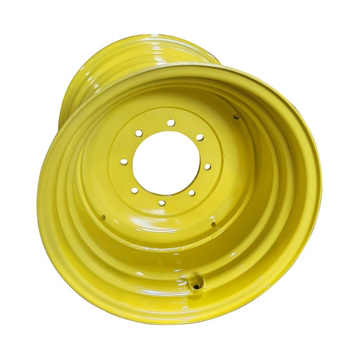 [T010461RIM-(280)] 25"W x 26"D, John Deere Yellow 8-Hole Formed Plate