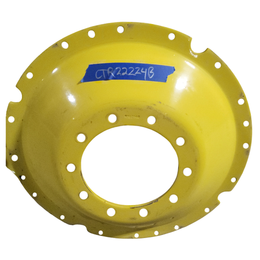 [CTR22224B] 10-Hole Waffle Wheel (Groups of 3 bolts)HD Center for 34" Rim, John Deere Yellow