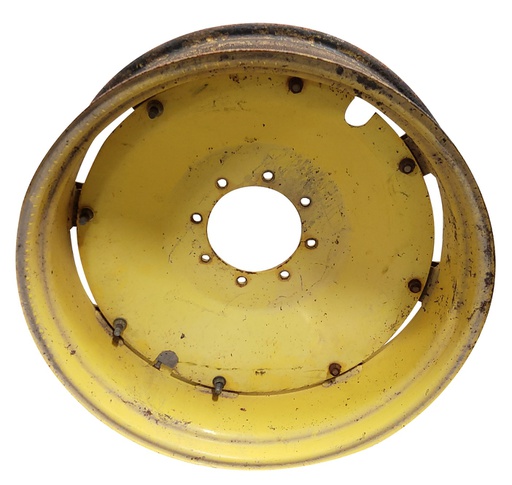 [T010902RIM] 10"W x 34"D, John Deere Yellow 8-Hole Rim with Clamp/U-Clamp