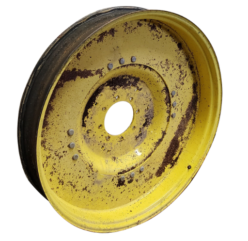 [T011391RIM-NRW] 8"W x 48"D, John Deere Yellow 12-Hole Stub Disc (groups of 3 bolts)