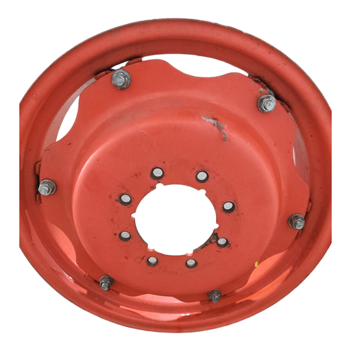 [T014664CTR] 8-Hole Rim with Clamp/Loop Style Center for 24" Rim, Kubota Orange