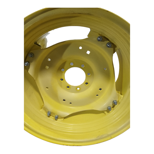 [T014824CTR] 8-Hole Rim with Clamp/U-Clamp (groups of 2 bolts) Center for 28"-30" Rim, John Deere Yellow