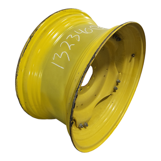 [132340] 15"W x 30"D, John Deere Yellow 8-Hole Rim with Clamp/Loop Style (groups of 2 bolts)